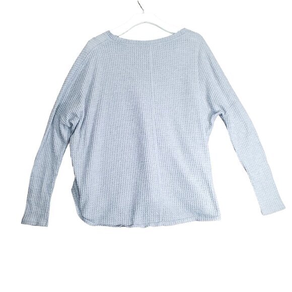 OUT FROM UNDER‎ URBAN Womens Jojo Top SZ S Thermal Waffle Knit Gray Long Sleeve - Picture 3 of 8